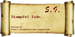 Stampfel Iván névjegykártya